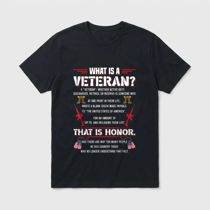 What Is a Veteran That Military T-Shirt – Classic T-Shirt in Black