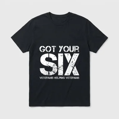Got Your Six Funny Veterans Helping T-Shirt – Classic T-Shirt in Black