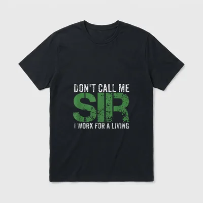 Call Me Sir Military Veteran Humor T-Shirt – Classic T-Shirt in Black