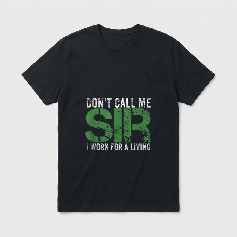Call Me Sir Military Veteran Humor T-Shirt – Classic T-Shirt in Black