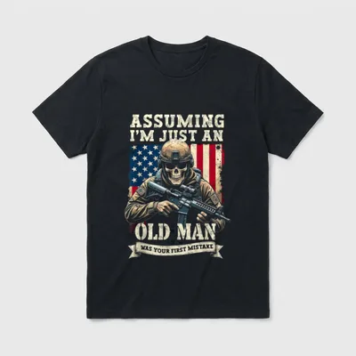 Old Was Your First Mistake Veteran T-Shirt – Classic T-Shirt in Black