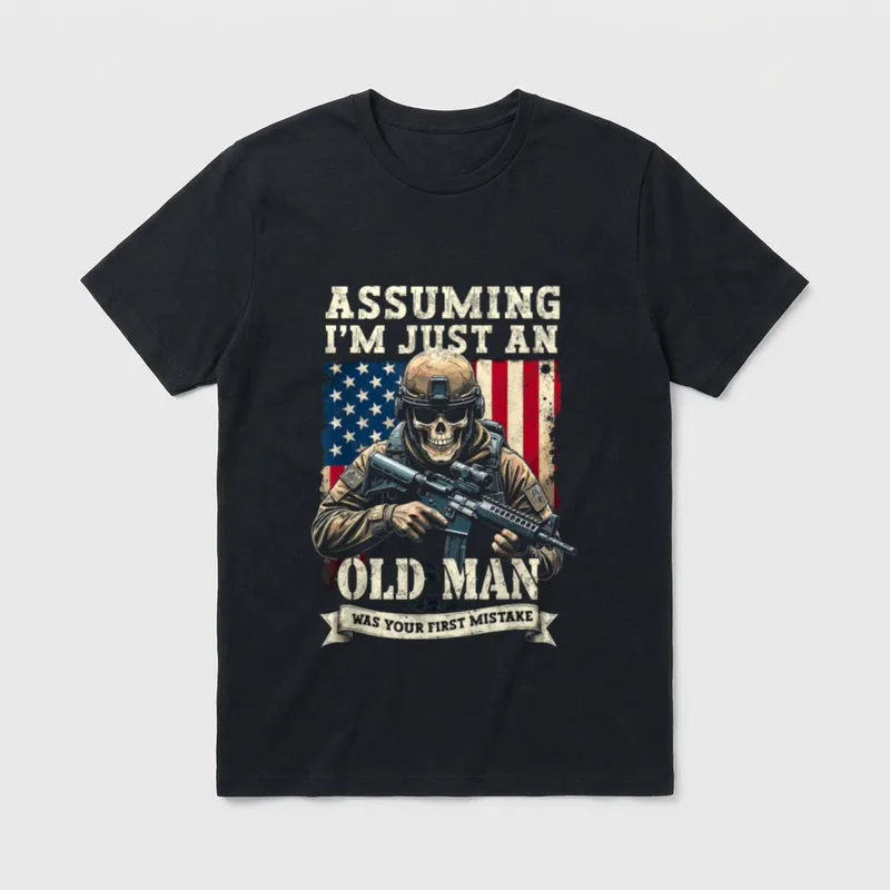 Old Was Your First Mistake Veteran T-Shirt – Classic T-Shirt in Black