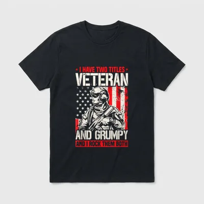 I Have Two Titles Veteran Perfect T-Shirt – Classic T-Shirt in Black