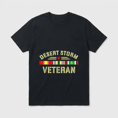 Combat Veteran Desert Storm T-Shirt – Classic T-Shirt in Black