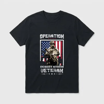 Desert Storm US Military Veteran T-Shirt – Classic T-Shirt in Black