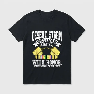 Desert Storm Veteran Serving T-Shirt – Classic T-Shirt in Black