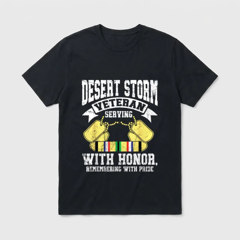 Desert Storm Veteran Serving T-Shirt – Classic T-Shirt in Black