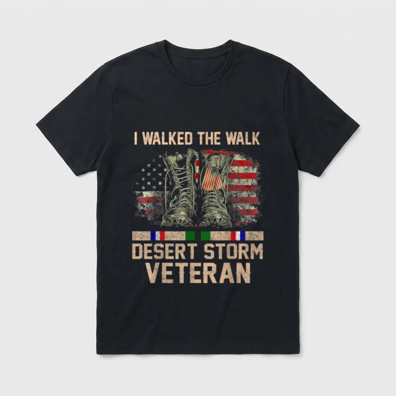 Military Veteran US Flag T-Shirt – Classic T-Shirt in Black