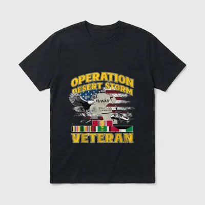 Operation Desert Storm Ribbon T-Shirt – Classic T-Shirt in Black