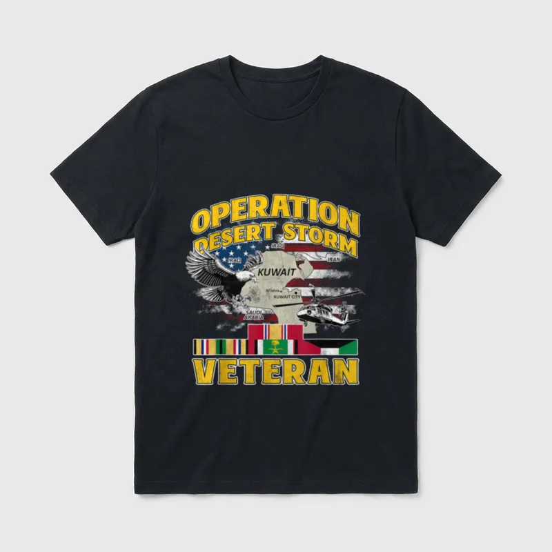 Operation Desert Storm Ribbon T-Shirt – Classic T-Shirt in Black