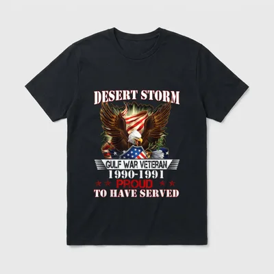 Persian Gulf War Service Veteran T-Shirt – Classic T-Shirt in Black