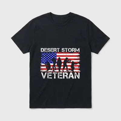 Desert Shield Military Veteran T-Shirt – Classic T-Shirt in Black