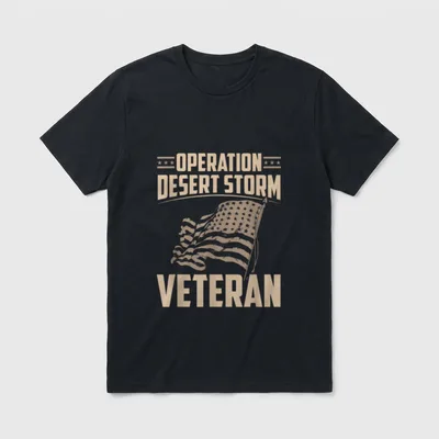 Desert Storm Military Service T-Shirt – Classic T-Shirt in Black