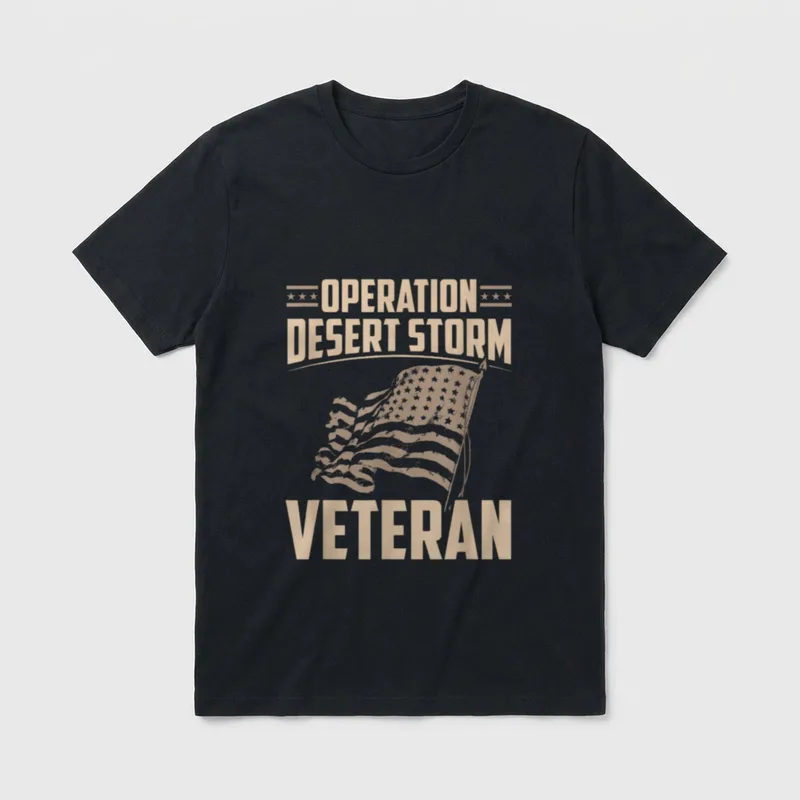 Desert Storm Military Service T-Shirt – Classic T-Shirt in Black
