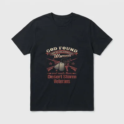 Women Desert Storm Veteran T-Shirt – Classic T-Shirt in Black