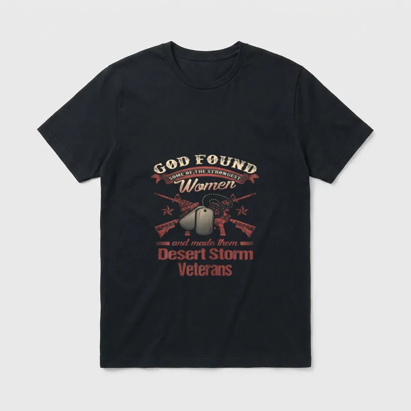 Women Desert Storm Veteran T-Shirt – Classic T-Shirt in Black
