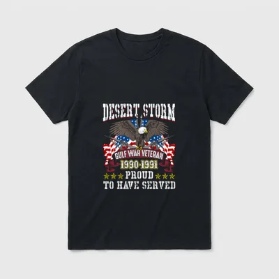 Military Desert Storm Veteran T-Shirt – Classic T-Shirt in Black