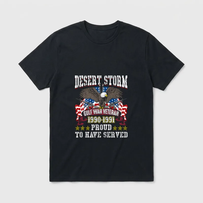 Military Desert Storm Veteran T-Shirt – Classic T-Shirt in Black