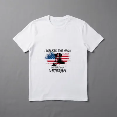 Desert Storm Veteran Military Walk Him T-Shirt – Classic T-Shirt in Black