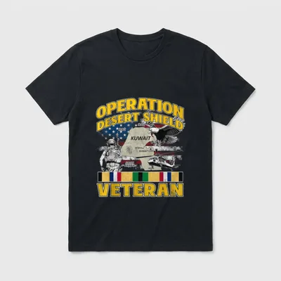 Operation Desert Shield Veteran T-Shirt – Classic T-Shirt in Black