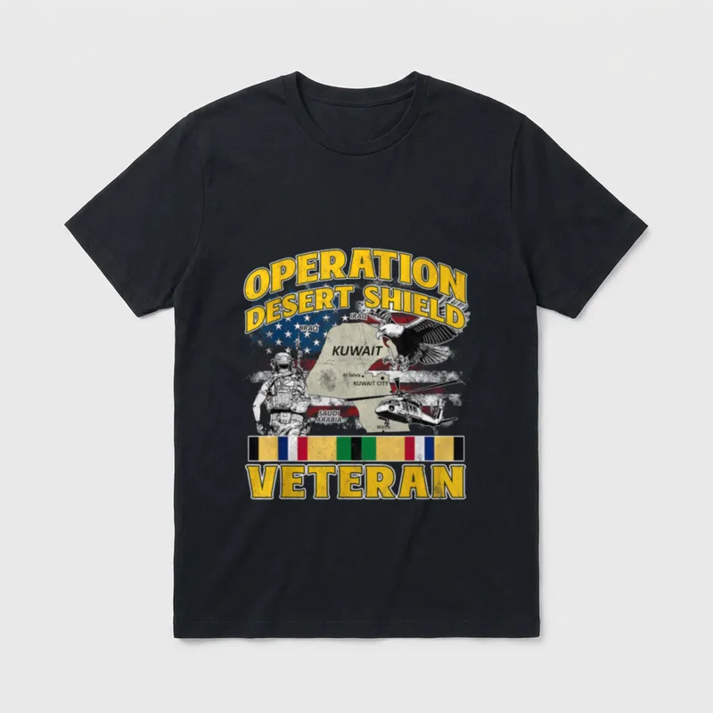Operation Desert Shield Veteran T-Shirt – Classic T-Shirt in Black