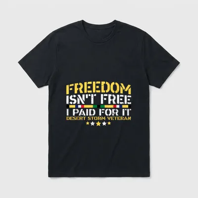 Desert Storm Veteran Freedom T-Shirt – Classic T-Shirt in Black