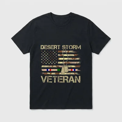 Military Camouflage Patriotic T-Shirt – Classic T-Shirt in Black