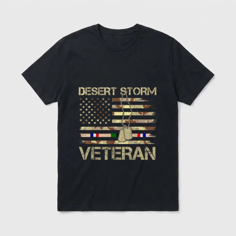 Military Camouflage Patriotic T-Shirt – Classic T-Shirt in Black