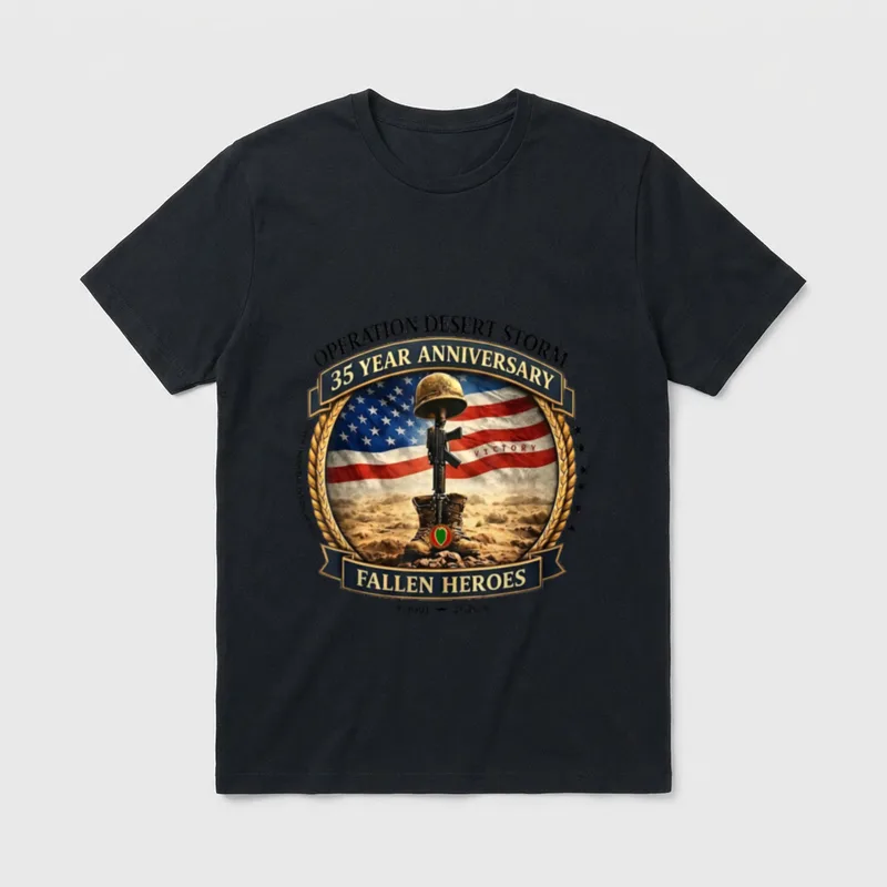Operation Desert Storm 35 Year Anniversary T-Shirt – Classic T-Shirt in Black