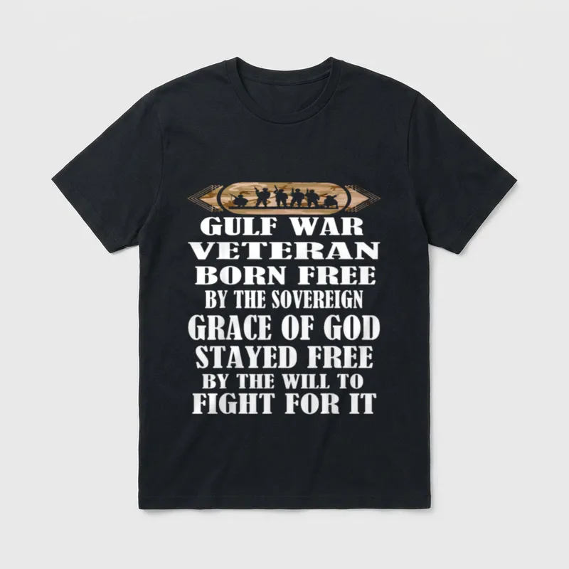 Gulf War Veteran Desert Storm Shield T-Shirt – Classic T-Shirt in Black
