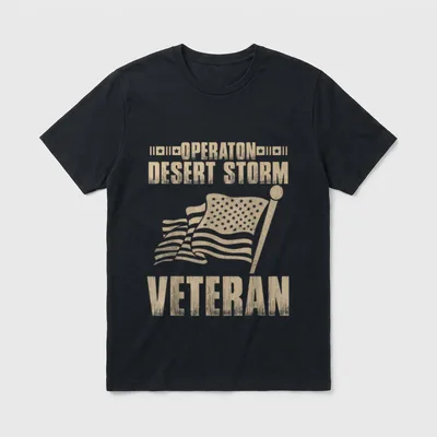 Veteran Operation Desert Storm USA Support T-Shirt – Classic T-Shirt in Black