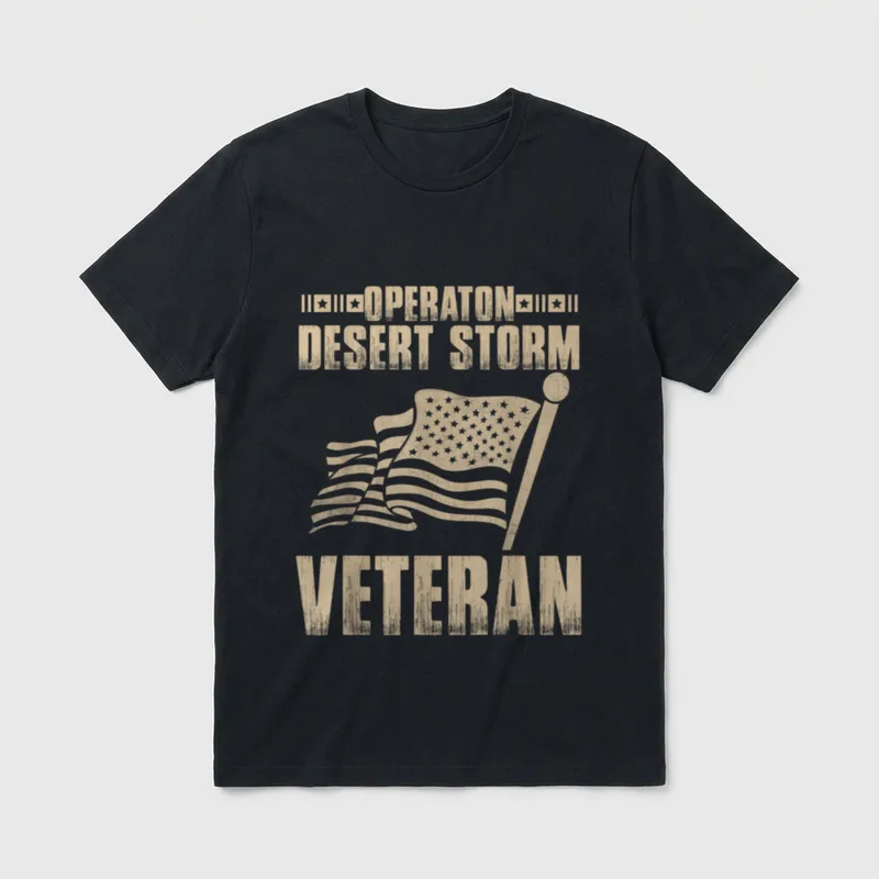 Veteran Operation Desert Storm USA Support T-Shirt – Classic T-Shirt in Black