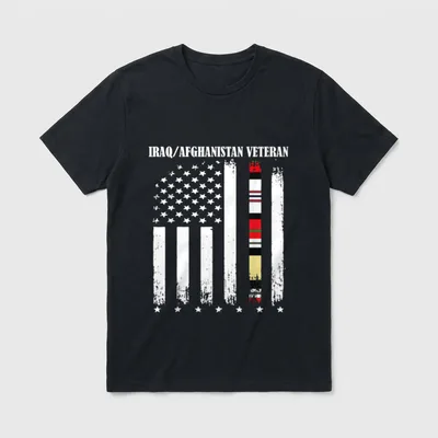 Proud Iraq Afghanistan Veteran T-Shirt – Classic T-Shirt in Black