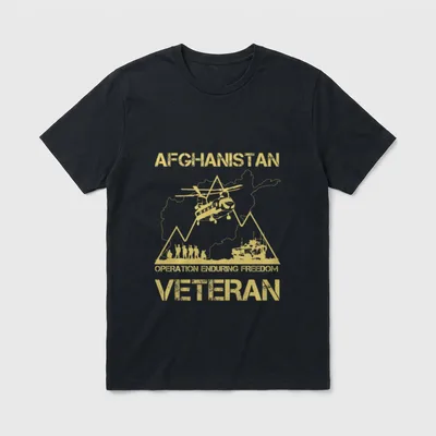 Veteran Pride Afghanistan T-Shirt – Classic T-Shirt in Black