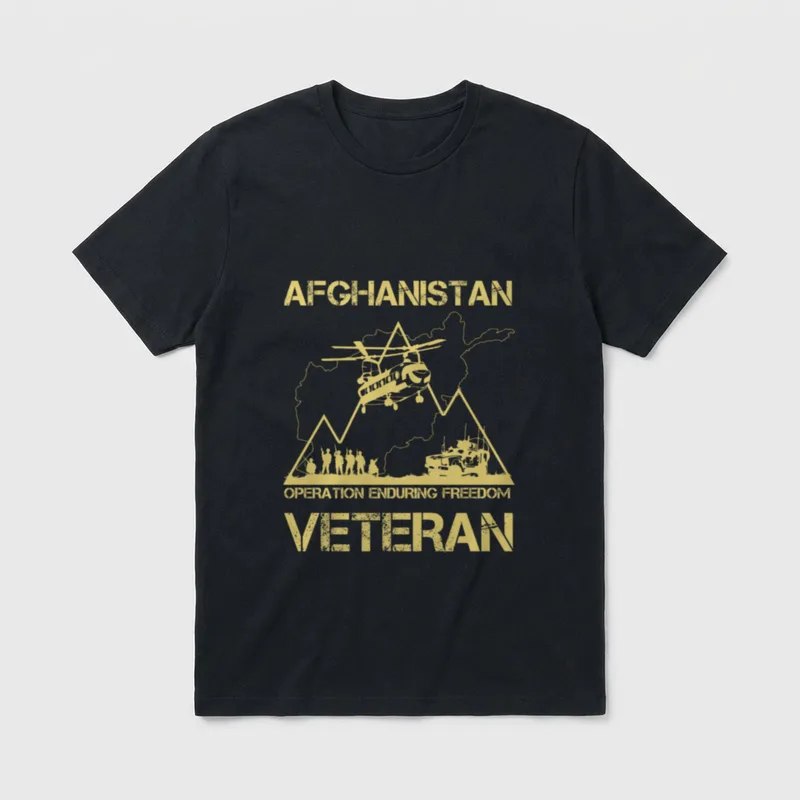 Veteran Pride Afghanistan T-Shirt – Classic T-Shirt in Black