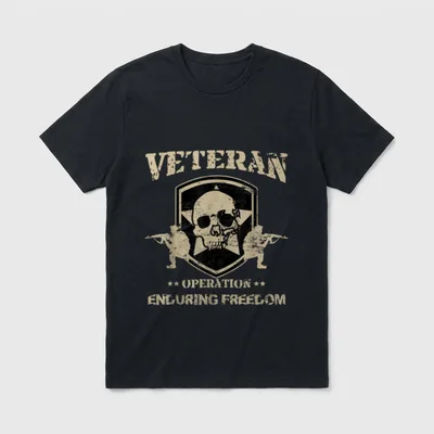 Army Veteran Afghanistan Service T-Shirt – Classic T-Shirt in Black