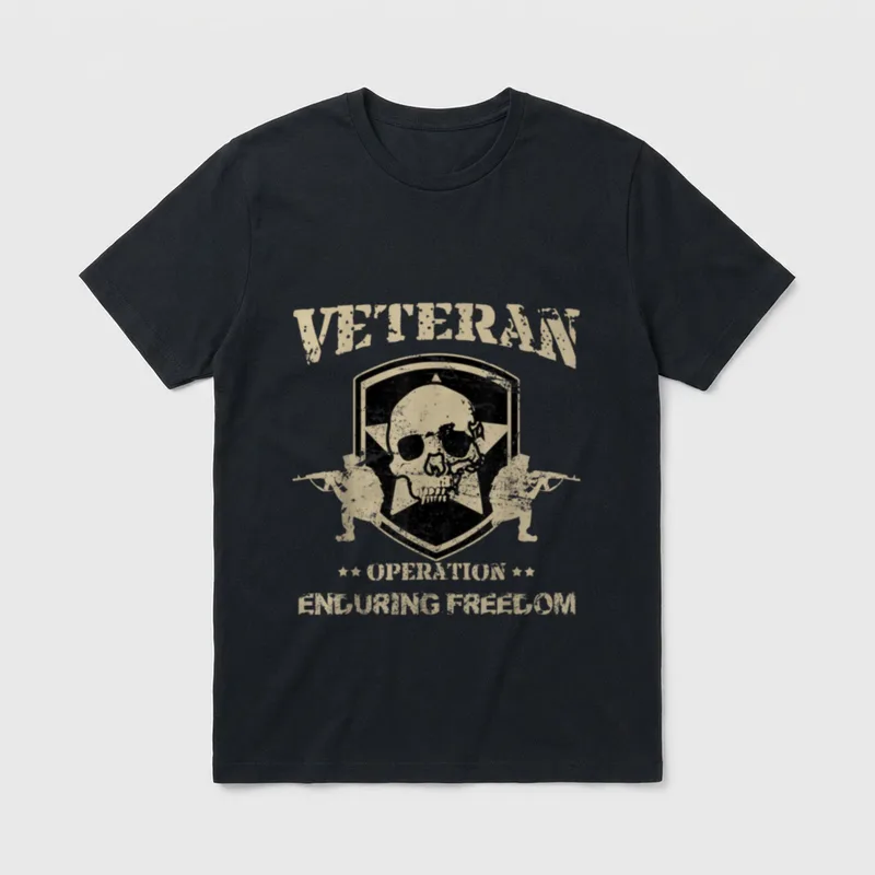 Army Veteran Afghanistan Service T-Shirt – Classic T-Shirt in Black