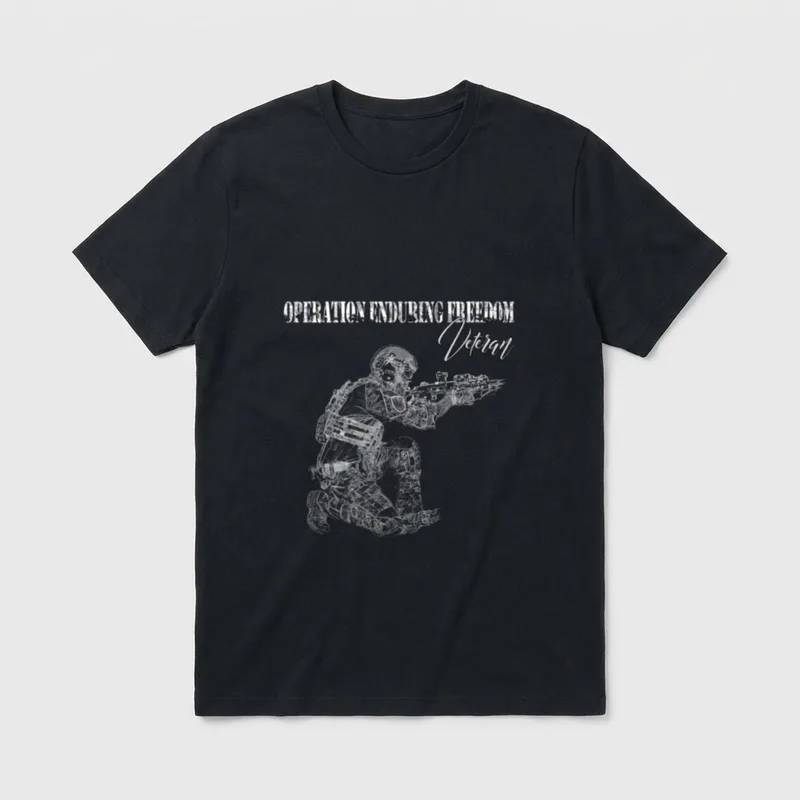 Afghanistan Iraq Veteran T-Shirt – Classic T-Shirt in Black