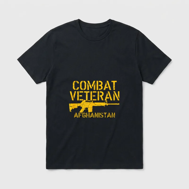 Combat Veteran Afghanistan T-Shirt – Classic T-Shirt in Black