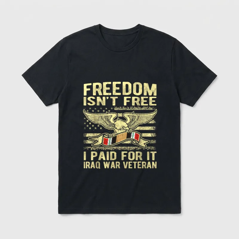 Freedom Isn't Free Iraq & Afghanistan Veteran Shirts T-Shirt – Classic T-Shirt in Black