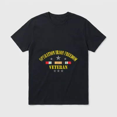 Operation Iraqi Freedom Veteran Patriotic T-Shirt – Classic T-Shirt in Black