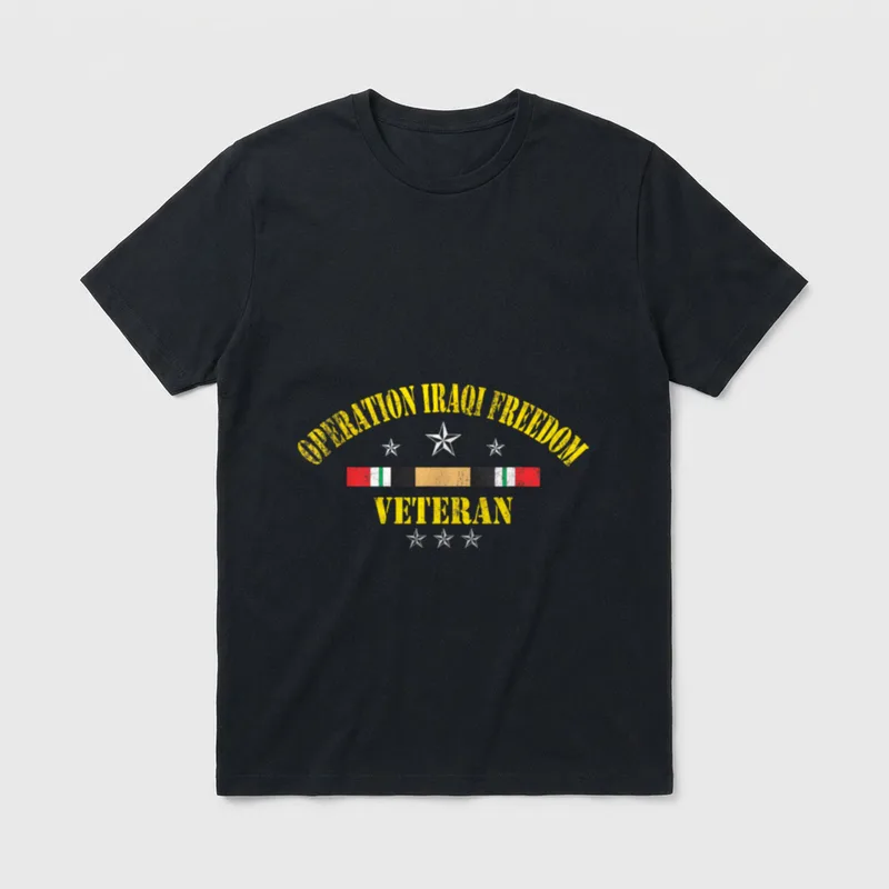 Operation Iraqi Freedom Veteran Patriotic T-Shirt – Classic T-Shirt in Black