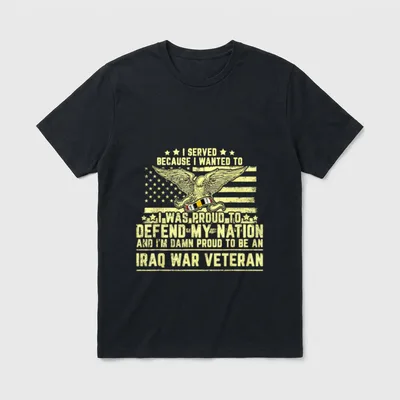 Proud Veteran OIF Iraq Operation Iraqi T-Shirt – Classic T-Shirt in Black