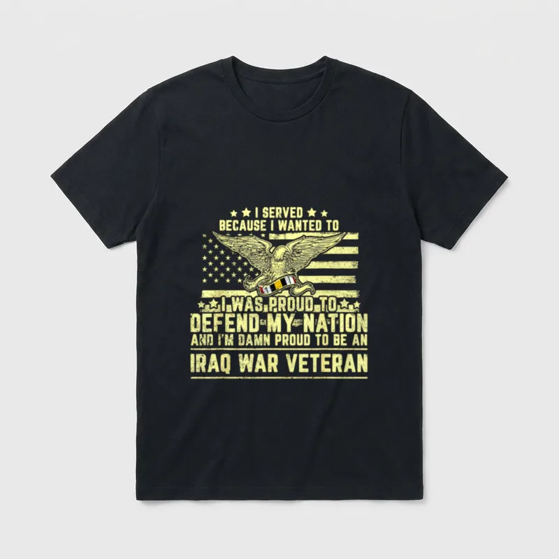 Proud Veteran OIF Iraq Operation Iraqi T-Shirt – Classic T-Shirt in Black