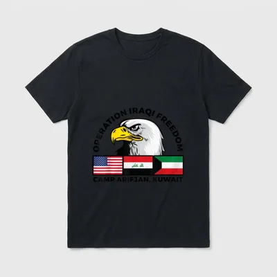 Camp Arifjan Operation Iraqi Freedom Veteran T-Shirt – Classic T-Shirt in Black