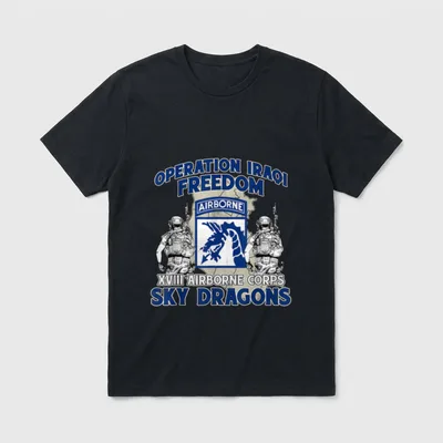XVIII Airborne Corps Veteran T-Shirt – Classic T-Shirt in Black