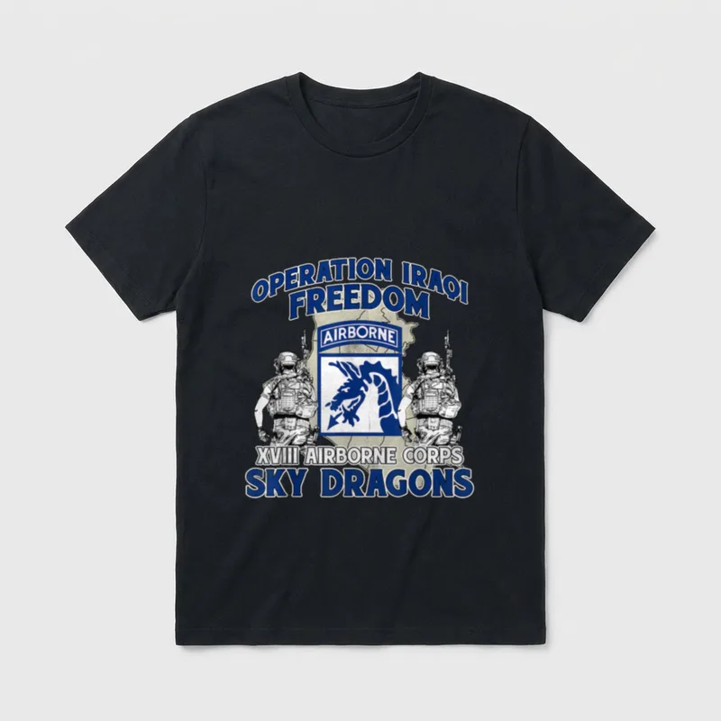 XVIII Airborne Corps Veteran T-Shirt – Classic T-Shirt in Black
