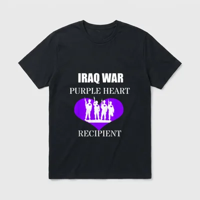 Purple Heart Recipient Iraq War Veterans T-Shirt – Classic T-Shirt in Black