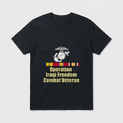 Operation Iraqi Freedom Combat OIF Veteran T-Shirt – Classic T-Shirt in Black