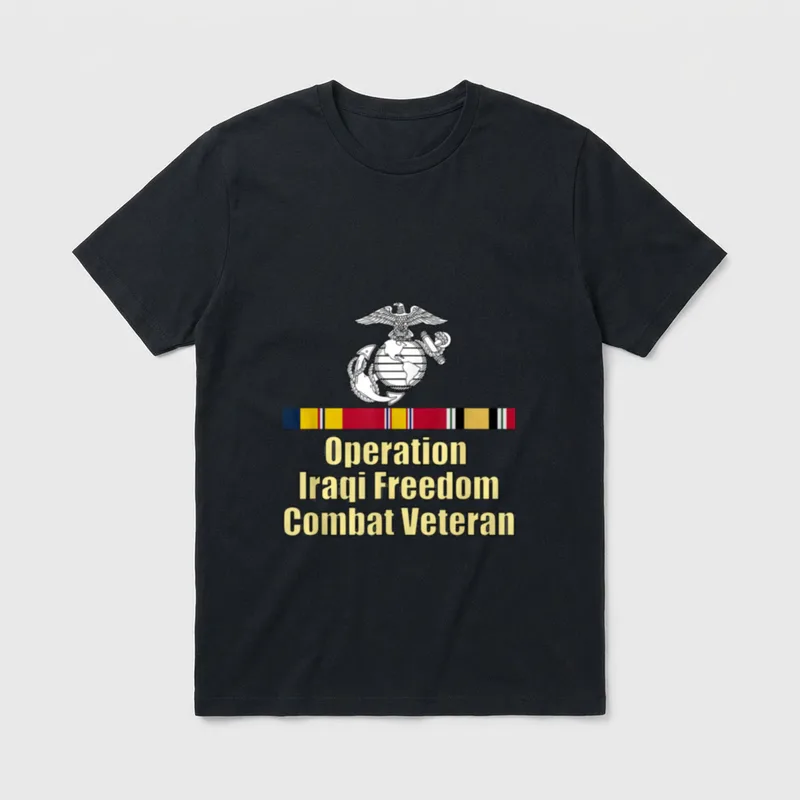 Operation Iraqi Freedom Combat OIF Veteran T-Shirt – Classic T-Shirt in Black